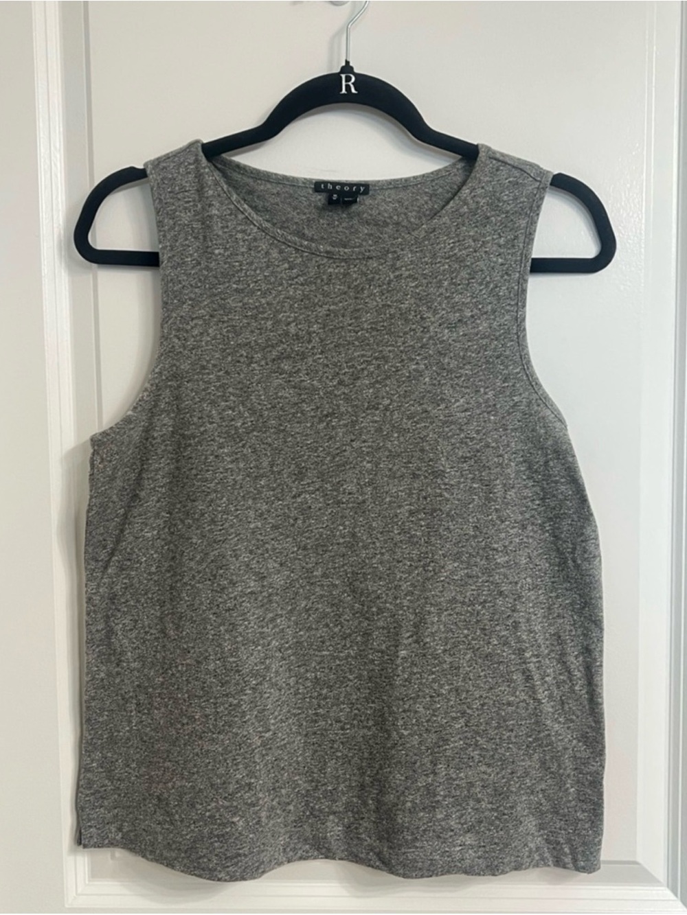 Theory Gray Sleeveless High Neck Tank Top Size M